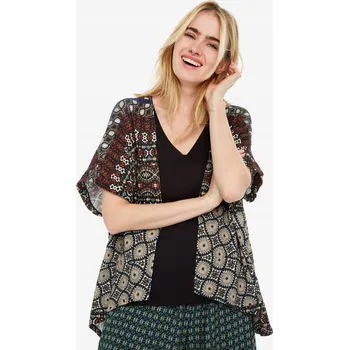 Dámská halenka Desigual halenka s krátkým rukávem střih asymetrická velikost M