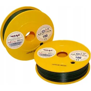 elektrický kabel Vodič LGY/H05V-K 0,50 mm2 100 m Černo-Zelený