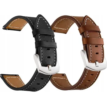 Řemínek na hodinky LDFAS kožený řemínek pro Samsung Galaxy Watch 3 45mm 46MM Gear S3 2szt
