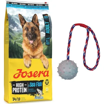 Volný čas 12,5kg Josera High Protein Adult Sea Fish + hračka zdarma