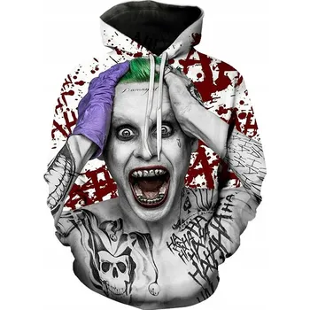 Pánská mikina Pánská mikina s kapucí, 3D Potisk JOKER - XXL