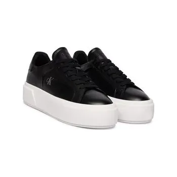 Dámské tenisky Sneakersy Calvin Klein Flatform Lace Up Lth YW0YW01928 Černá 38