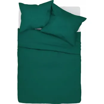 Povlečení Povlečení 140x200 Sada 2 kusů povlaků na polštář 70x80 Bavlna Simply Lahvový