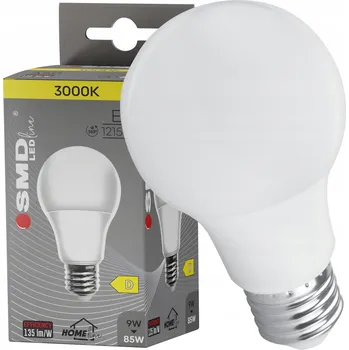 Žárovka LED ŽÁROVKA E27 9W TEPLÁ BÍLÁ A60 1215lm HOMEline