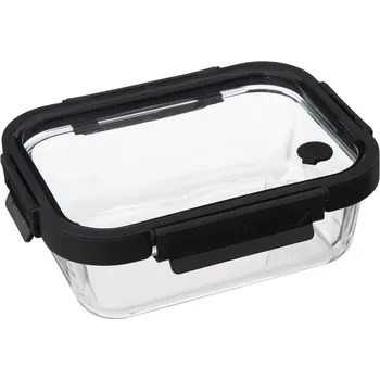 Dóza na potraviny SKLENĚNÁ NÁDOBA NA POTRAVINY HERMETICKÁ NÁDOBA S VÍKEM 0,9 l