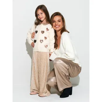 Dívčí oblečení Sinsay - Souprava halenky a kalhot - zlatá - 027GL-GLD - 027GL-GLD-104