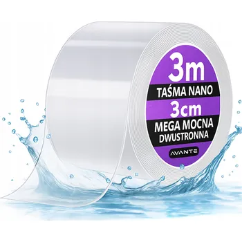 Lepicí páska OBOUSTRANNÁ NANO PÁSKA 3m VODĚODOLNÁ opakovaně použitelná MONTÁŽNÍ