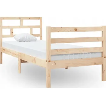 Postel Rám postele z masivního borovicového dřeva 195,5 x 81 x 100 cm, přírodní