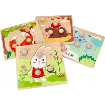 Puzzle SADA DŘEVĚNÝCH SKLÁDAČEK PUZZLE 4 ROČNÍ OBDOBÍ