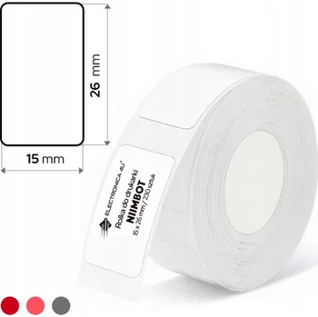 Samolepící etiketa Bílé samolepicí etikety samolepky termální Niimbot D11 D110 15x26