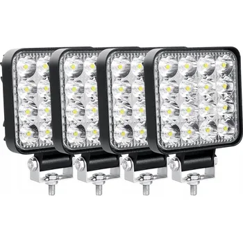 Přídavný světlomet 4 KS LED PRACOVNÍ SVĚTLO 48W 16 LED HALOGEN 12V 24V pro Traktor, Nákladní auto
