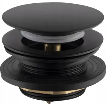 Sifon Zátka umyvadlová výpust Click-Clack kulatý AquaUno černá