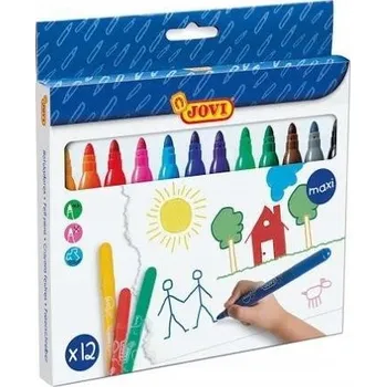 Fixy Vícebarevné dětské popisovače velké fixy Jovi 12 ks