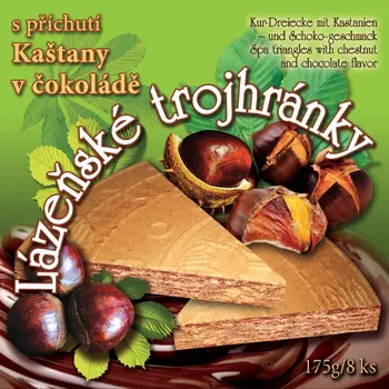 Lázeňské trojhránky s příchutí pečených kaštanů v čokoládě, Clip Luhačovice