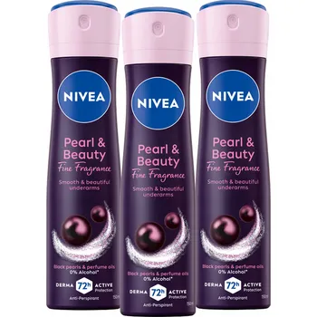 NIVEA Black Pearl antiperspirant ve spreji 150 ML *3