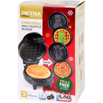 Vaflovač Vaflovač Petra NA 1 VAFLI, ROZTOMILÝ, KOMPAKTNÍ, 550 W, černý