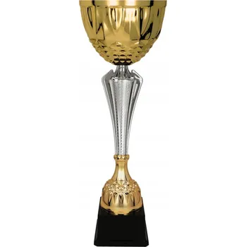 Jemný Ozdobný zlato-stříbrný Pohár trofej sportovní 33 cm + GRAVÍROVÁNÍ DÁREK