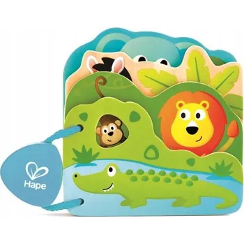 Hračka pro nejmenší HAPE - Knížka Divoká zvířátka E0047A