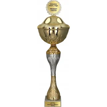 Zlato-stříbrný pohár s víkem 46cm + GRAVÍROVÁNÍ