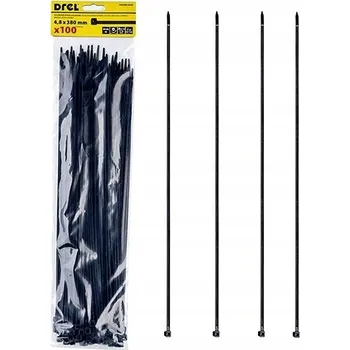 Stahovací páska STAHovací PÁSKY KABELOVÉ ZIP PÁSKY STAHOVACÍ PÁSKY 7,2 x 380 mm 100 ks ČERNÉ