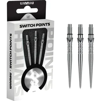 Příslušenství pro šipky Hroty Winmau Switch Points Wave Silver 26mm