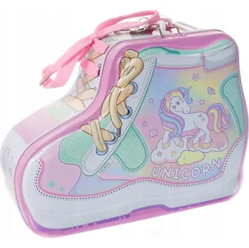 Pokladnička POKLADNIČKA S VISACÍM ZÁMKEM KOVOVÁ PLECHOVKA NA KLÍČEK PRO DĚTI DÁREK BOTIČKA