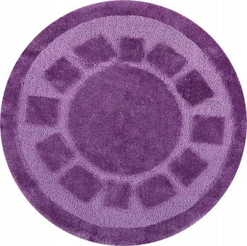 Koupelnová předložka KOUPELNOVÁ PŘEDLOŽKA S GUMOVOU PODLOŽKOU KULATÝ FIALOVÁ POD VANU OCEAN prům. 100 cm