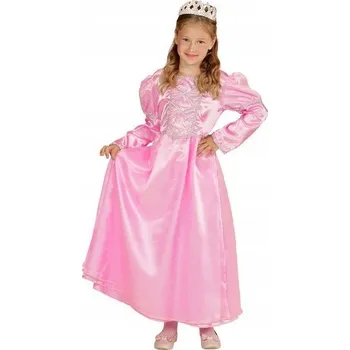 Karnevalový kostým RŮŽOVÉ ŠATY S KORUNKOU PRINCEZNA KARNEVAL 158