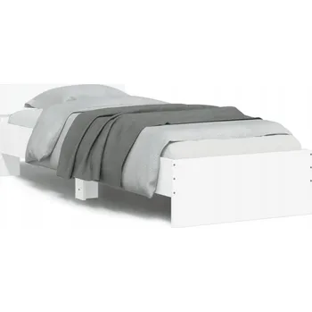 Postel Rám postele s čelem 193 x 95 x 70 cm, bílý, dřevěný materiál