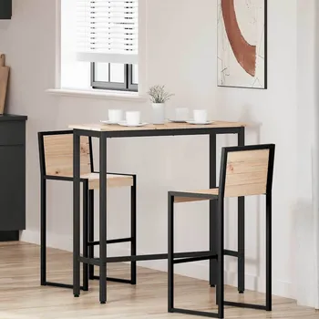 Jídelní stůl stůl Přírodní 100 x 40 x 101 cm Inženýrské dřevo a ocel