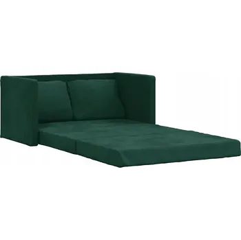 Pohovka Rozkládací pohovka futon 2 v 1, tmavě zelená, rozměry: 122 x 70 x 55 cm, v rozloženém stavu 122 x