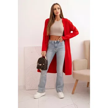 Dámský svetr Dámský bavlněný cardigan červený Kesi světle modrá | krémová | červená 3516065