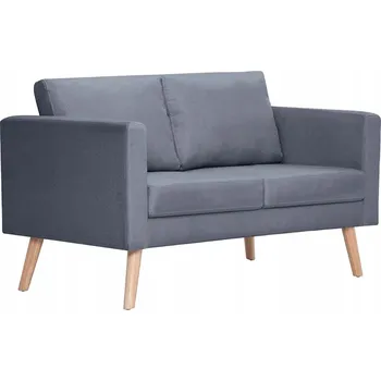 Pohovka Stylová pohovka pro 2 osoby, tmavě šedá, 116 x 70 x 73 cm