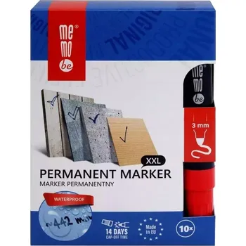 Permanentní popisovač červený Memo 10 ks