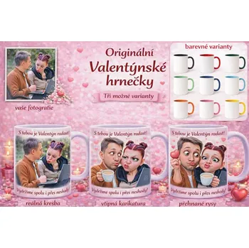 Svatý Valentýn 5 - bílý / vtipná karikatura