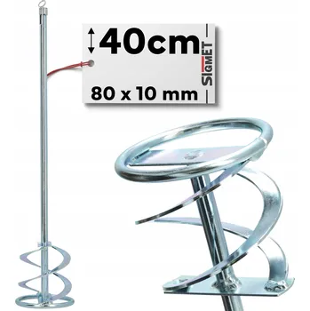 Míchadlo Stavební míchadlo SDS 80 mm na maltu 5 - 20 kg, míchadlo 400x80x10 mm