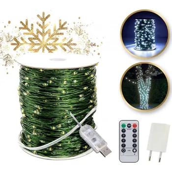 Vánoce Flamenco Mystique Venkovní/vnitřní vánoční osvětlení, 1000 LED drátů, 100 m, studená bílá LAMP35B