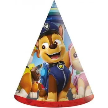 Čepice NAROZENINOVÉ ČEPICE Tlapková patrola-6 KUSŮ-6052