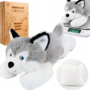 plyšák Plyšák Zátěžový Velký XXL Hračka ADHD Autismus Pes Pejsek Plyšová Hračka 63 cm