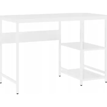 Psací stůl Počítačový stůl bílý 105 x 50 x 72 cm, MDF, kov s práškovým nástřikem
