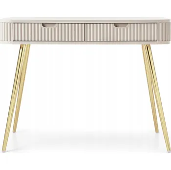 Konferenční stolek Toaletní Stolek kašmír MDF s černými/zlatými nohami 103x49x80 cm