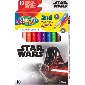 Fixy oboustranné Star Wars 10 barev Colorino