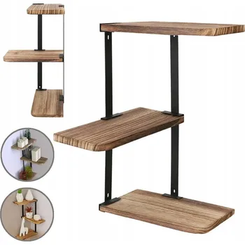 police Rohová Police Skříňka Závěsná Moderní Industriální se 3 POLICEMI