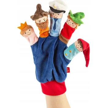 Hračka pro nejmenší Plyšová rukavice s maňásky Policista divadlo hračka pro děti sigikid