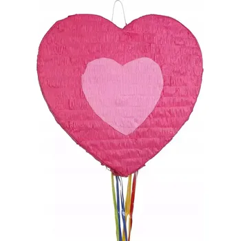 Obraz Amscan piňata srdce růžové 50x48x9 cm