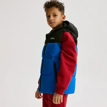 Reserved - Prošívaná vesta s kapucí - modrá - 793HF-55X - 793HF-55X-170