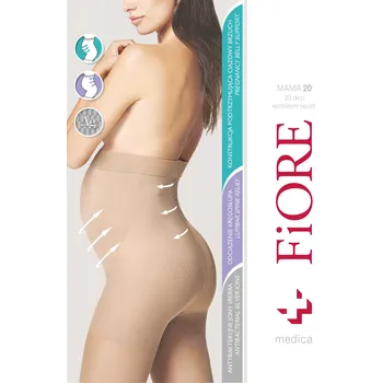 Dámské punčochy Silonkové punčocháče Fiore Mama 20 den M5208 Barva: Béžová, Velikost: 5-XL