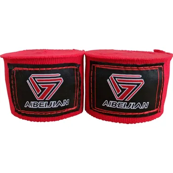 Bandáž na box a MMA KUBIsport 05-BR12K-CRV Boxerské bandáže na ruce elastické 4,5 m červené