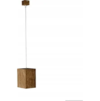 Závěsné dubové svítidlo stínidlo 10x15x10CM stropní palisandr Loft LED 12W GU10