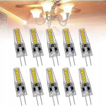 Žárovka 10x LED žárovka G4 6W 2700K 12V 2835 SMD do lustrů